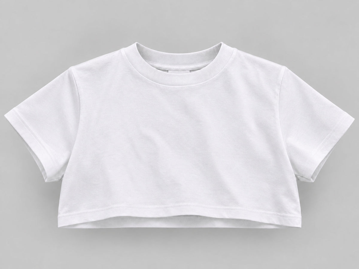 ONE Boxy Crop White – front