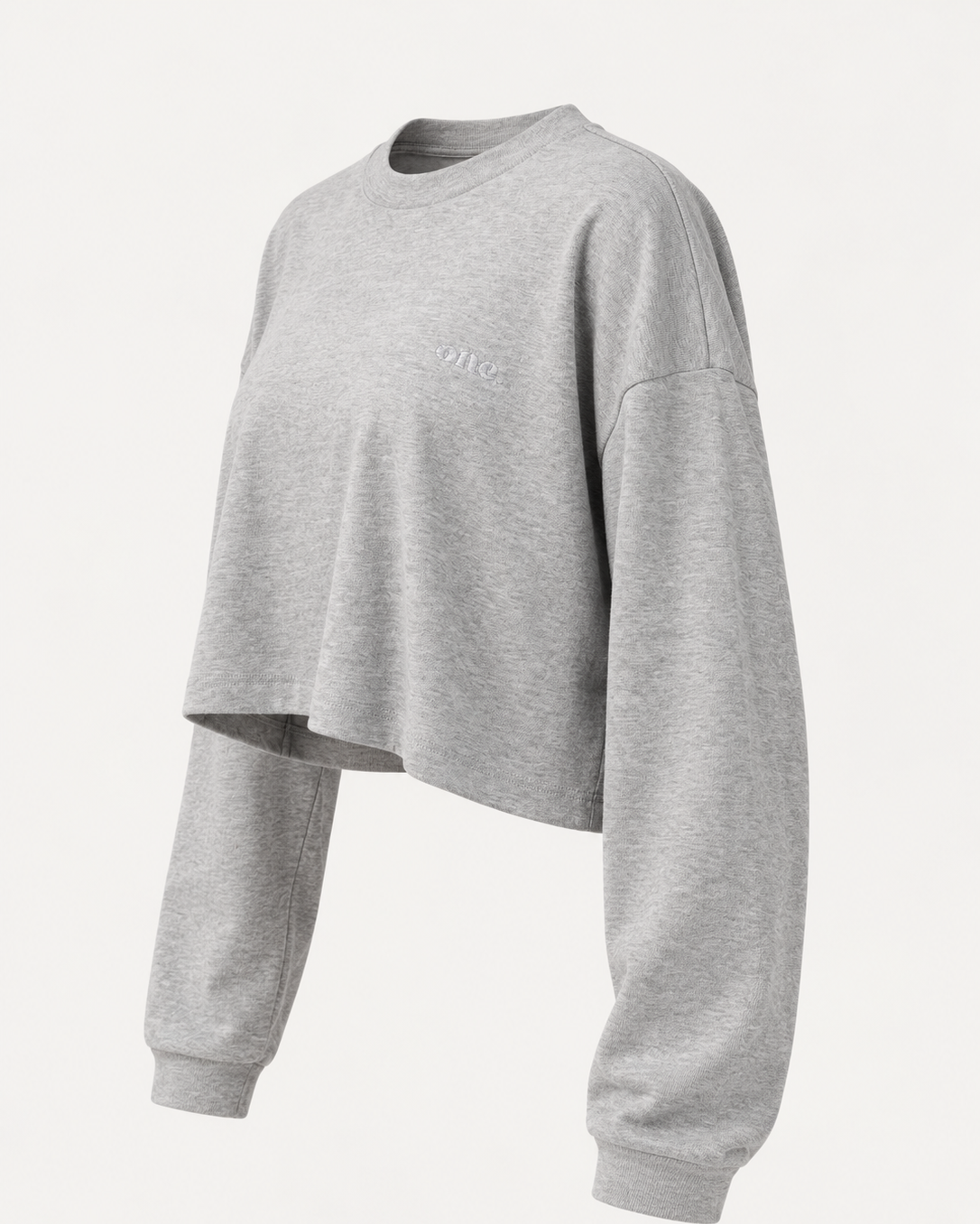Studio Core Crop Heather Gray — צד