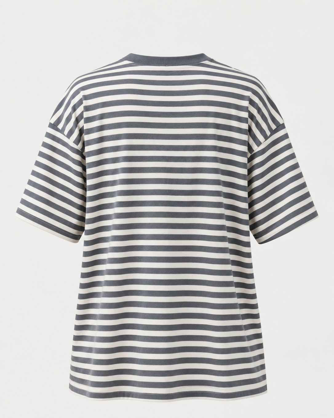 Studio Stripe Gray Tee — back view