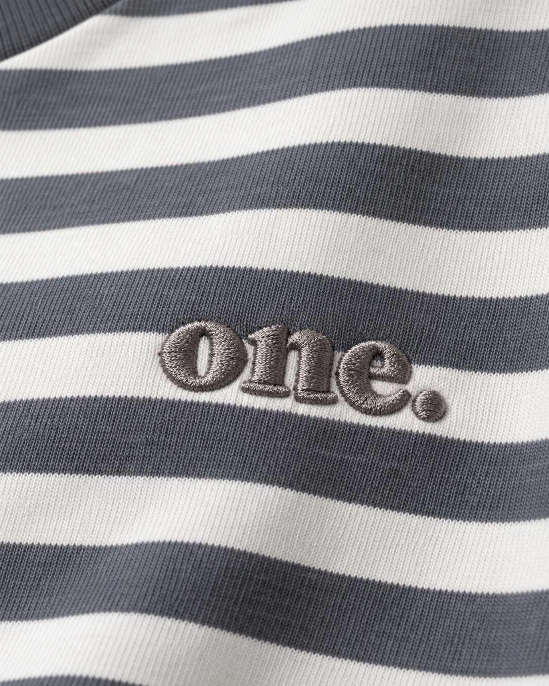 Studio Stripe Gray Tee — detail view