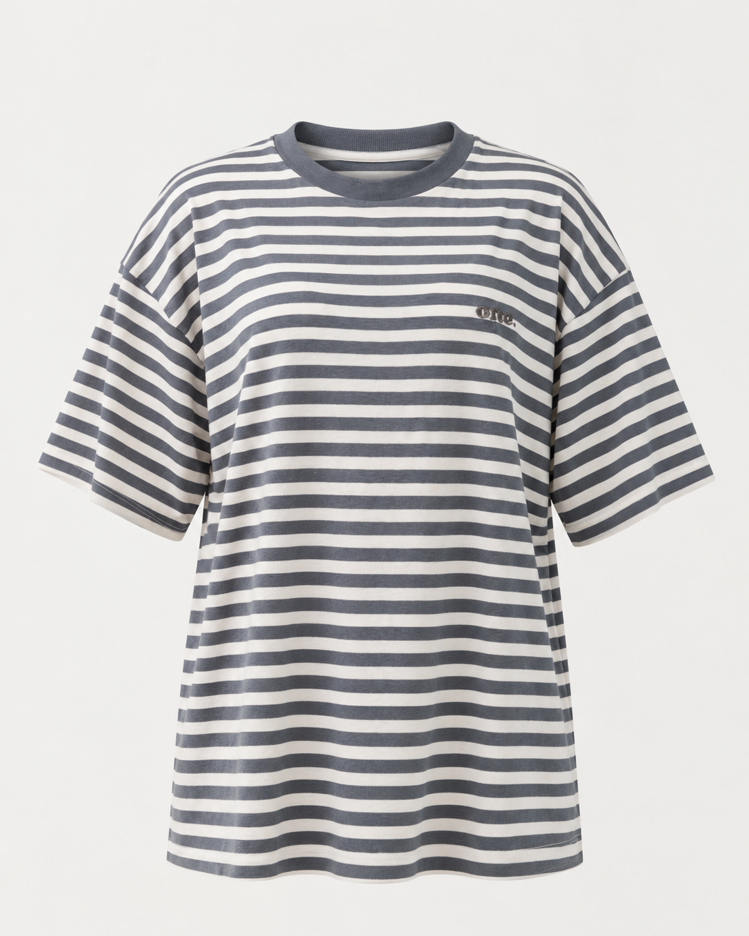 Studio Stripe Gray Tee — front view
