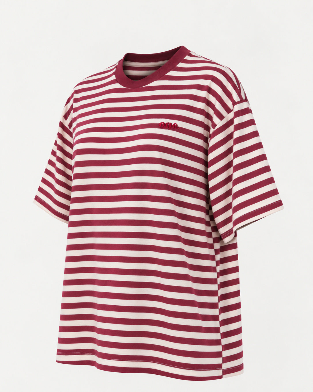 Studio Stripe Ruby Tee — side view