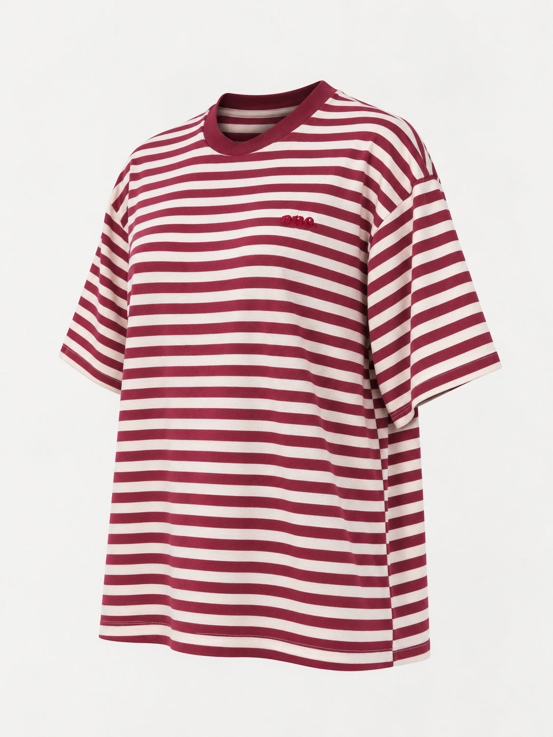 Studio Stripe Ruby Tee — side view