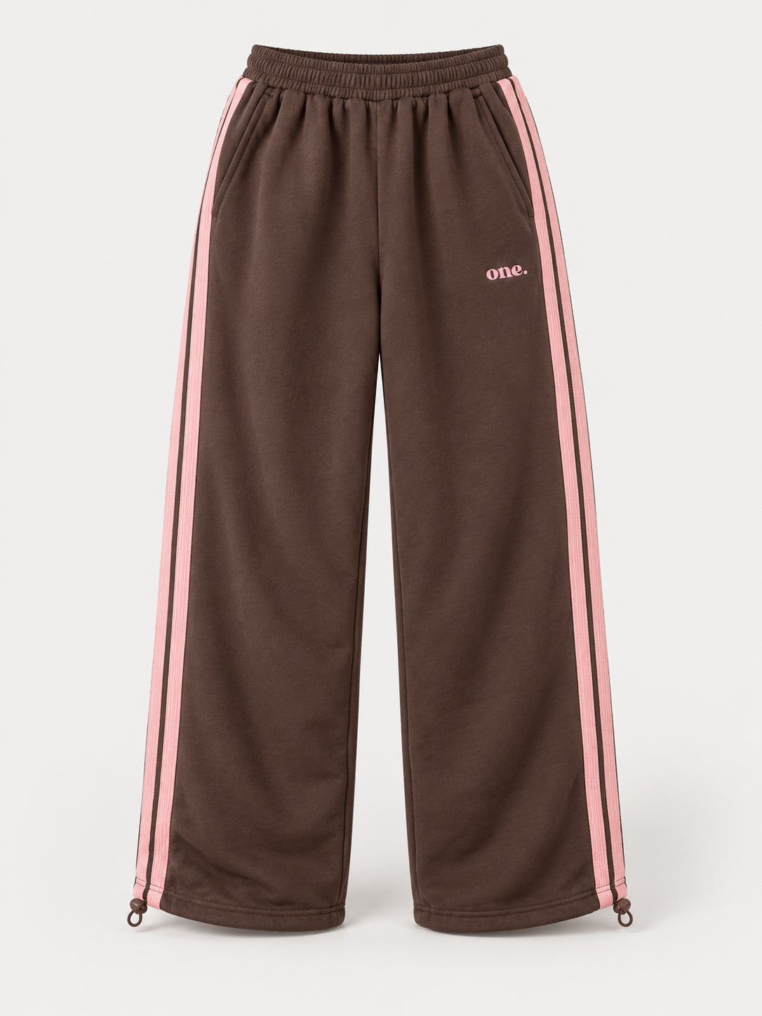 Chocolate Pink Line Jogger — front view
