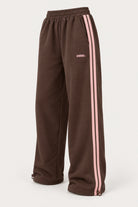 Chocolate Pink Line Jogger — side view