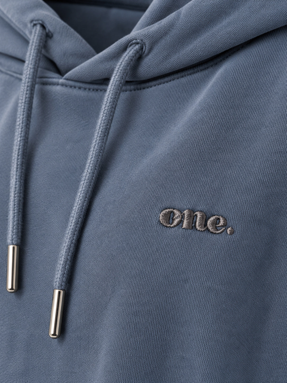 Denim Wash Hoodie — detail view