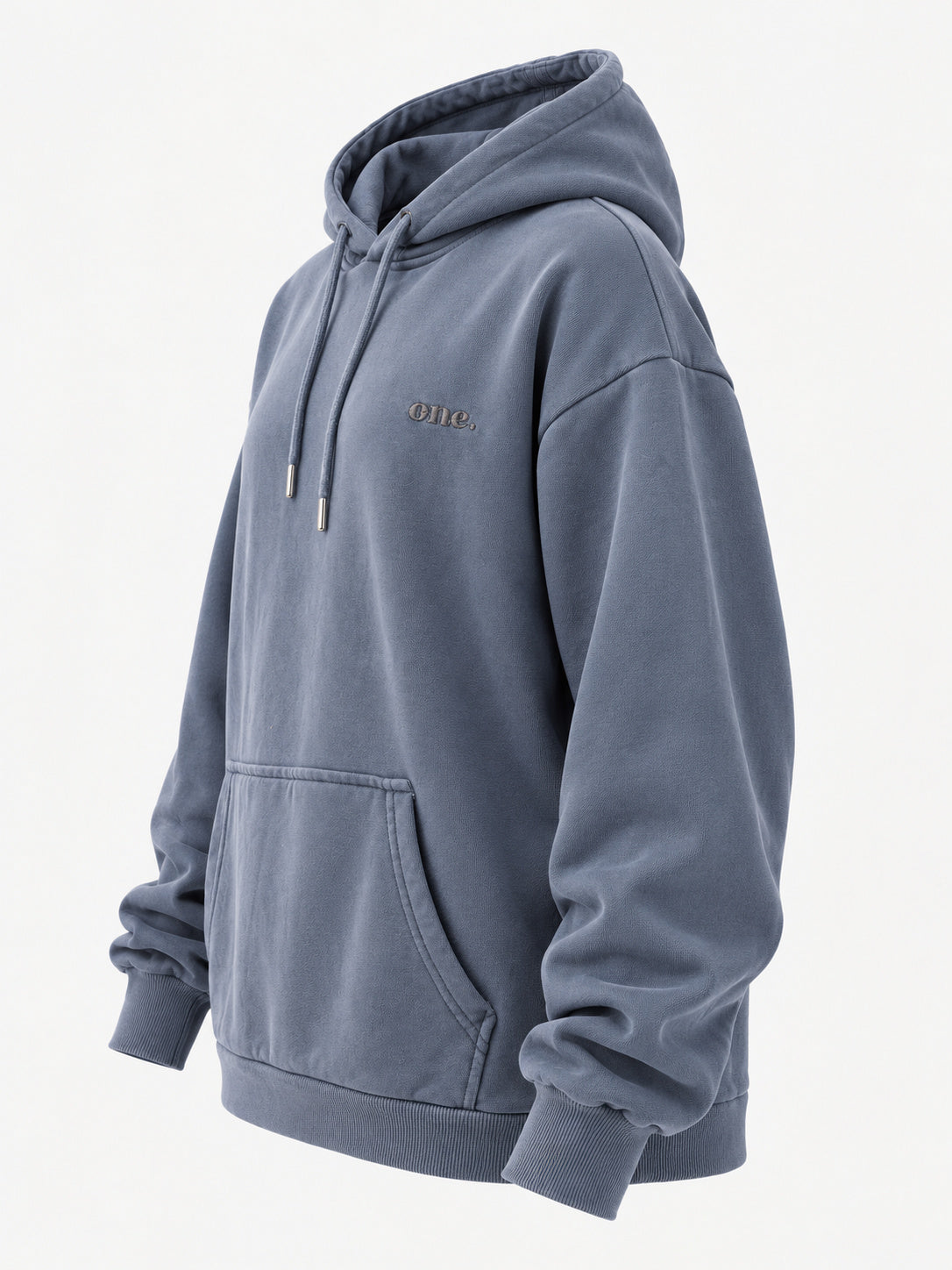 Denim Wash Hoodie — side view