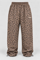 Leopard Jogger — front, matching oversized cut, waist drawcord hidden