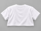 ONE Boxy Crop White – back, horizontal logo at bottom of sleeve