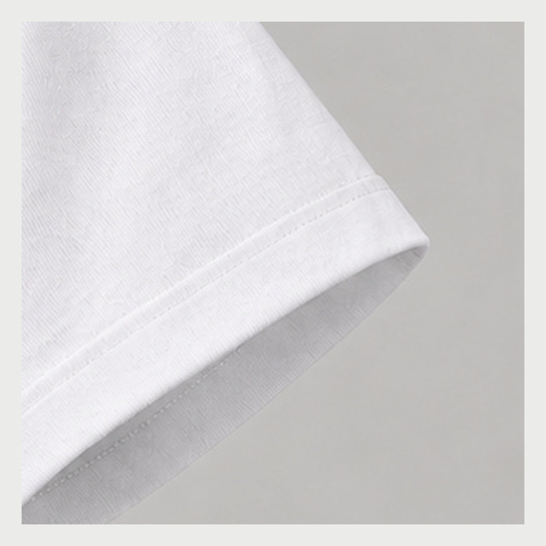 ONE Boxy Crop White – sleeve detail