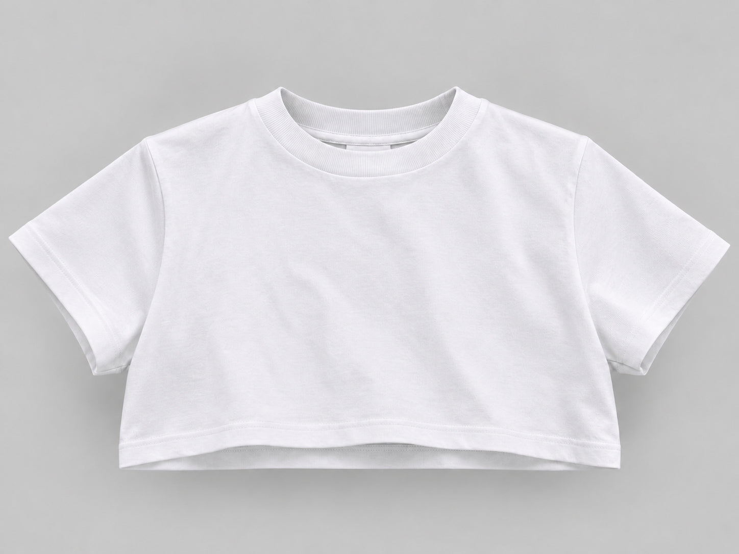 ONE Boxy Crop White – front