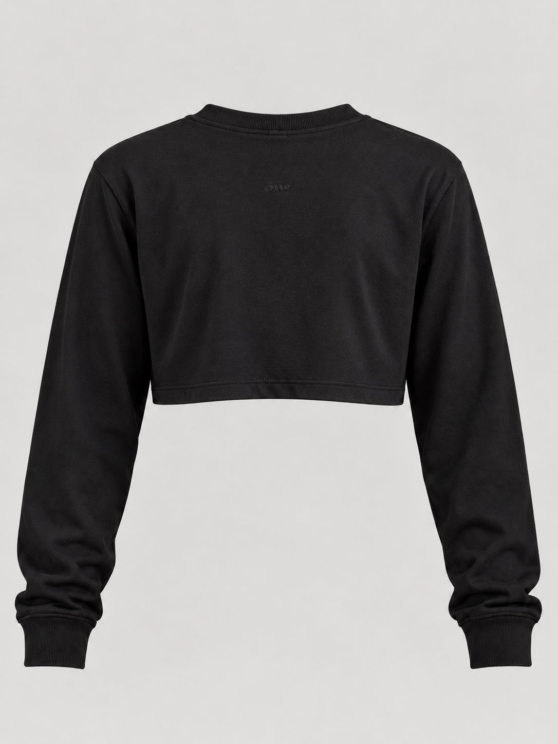ONE Long Sleeve Crop black — back with original embroidery