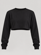 ONE Long Sleeve Crop Black — front