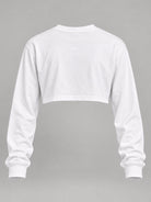 ONE Long Sleeve Crop white — back with original embroidery