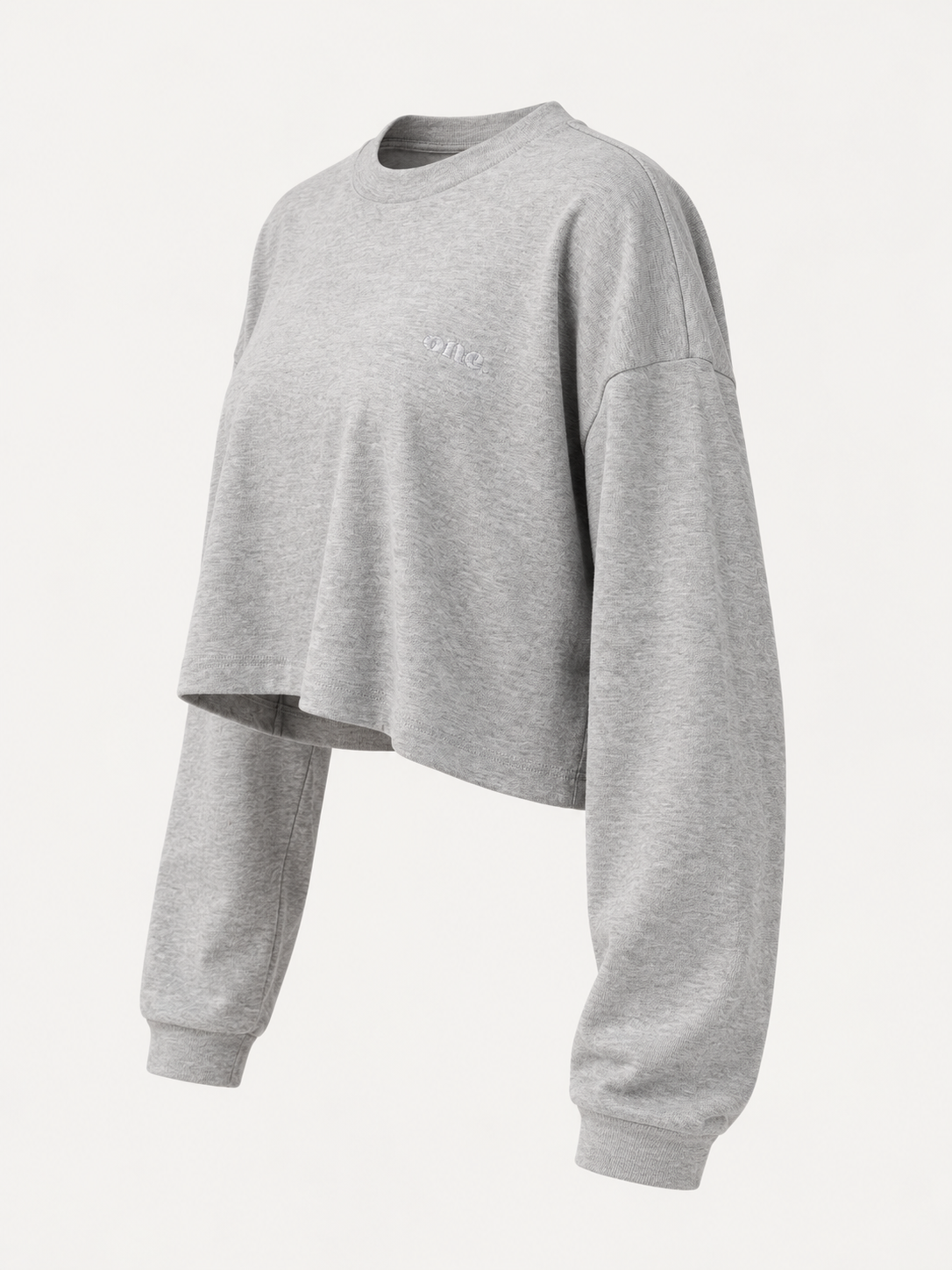 Studio Core Crop Heather Gray — צד