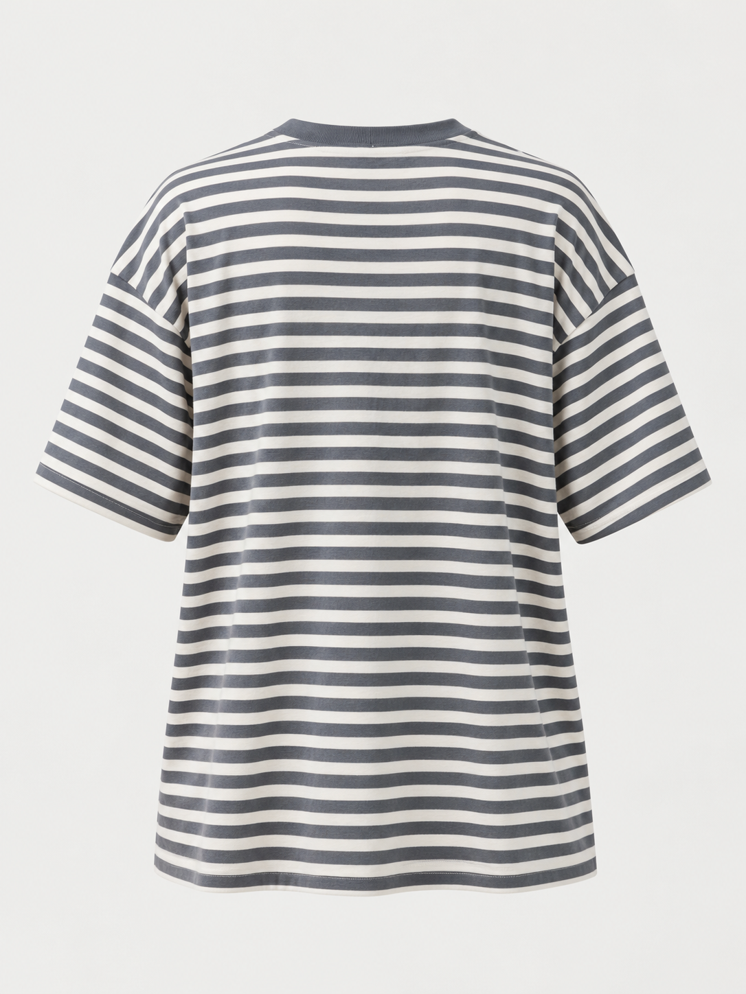 Studio Stripe Gray Tee — back view