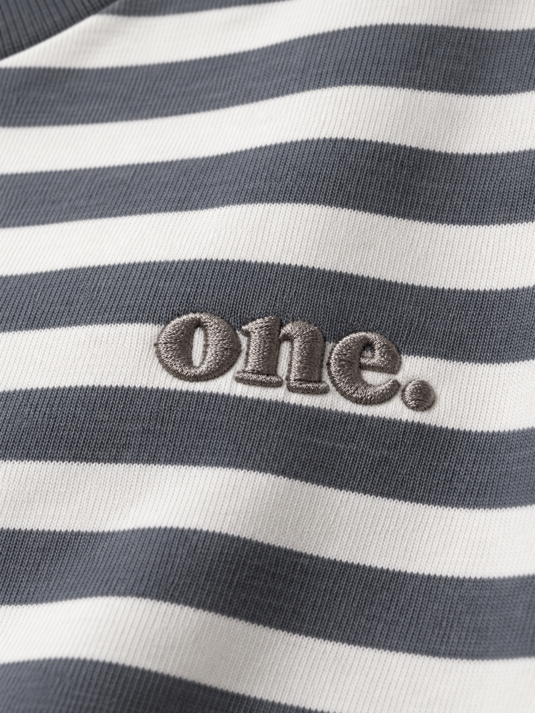 Studio Stripe Gray Tee — detail view
