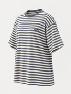 Studio Stripe Gray Tee — side view