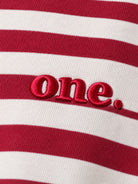 Studio Stripe Ruby Crop Tee — detail view