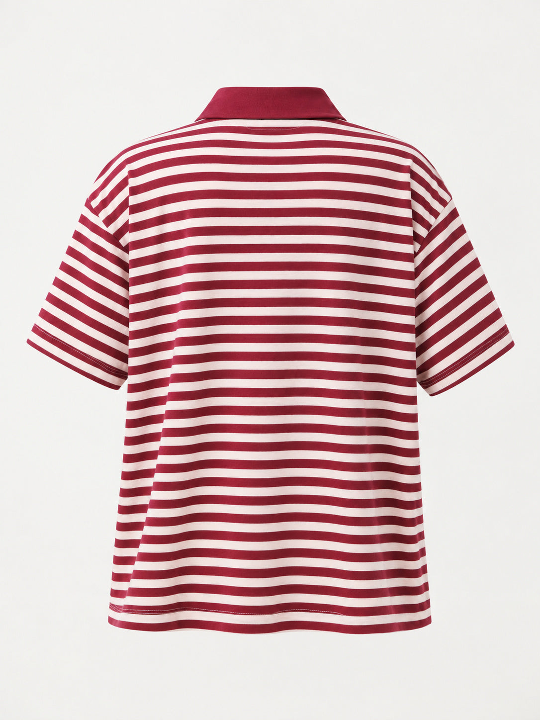 Studio Stripe Ruby Polo Tee — back view