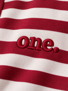 Studio Stripe Ruby Polo Tee — detail view